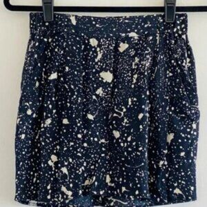 3.1 Phillip Lim Pencil Mini Skirt 100% Silk Womens 4 Black Cream Print Pockets